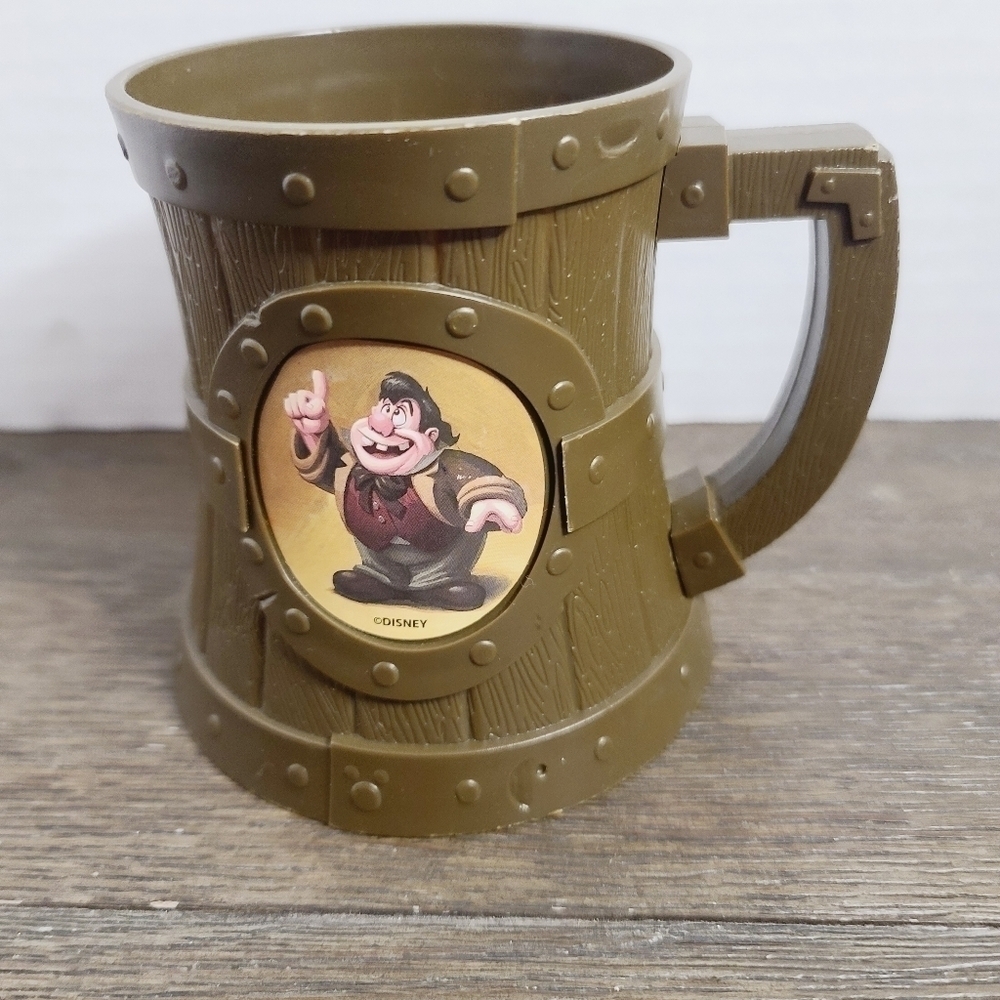 Disney Parks Beauty and The Beast Gaston Lefou's Brew Brown Plastic Souevier Cup